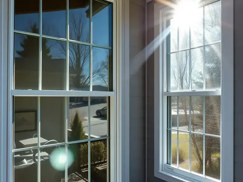 Residential window cleaning project - Vernon VT home